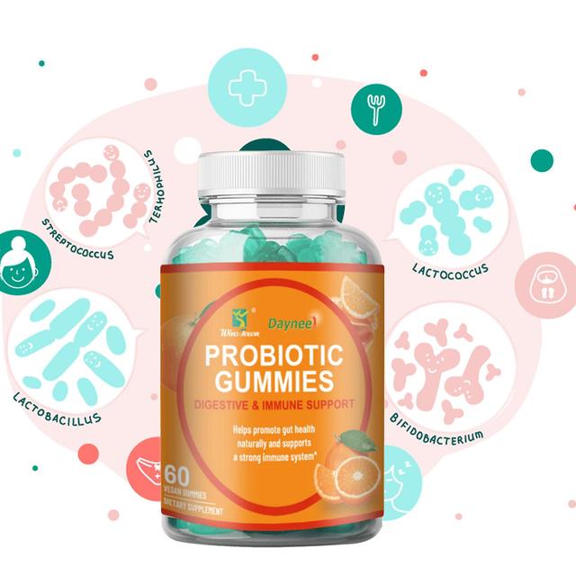 1 paquete de gomitas probióticas | Prebiótico para la salud intestinal - Sistema inmunológico y suplemento digestivo 60 gomitas/botella 1pc on Productcaster.