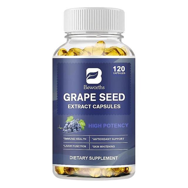 Eccpp 120 Pcs Organic Grape Seeds Antioxidants Vitamin E Capsule Antioxidant Anti-aging Whitening Remove Chloasma Freckle on Productcaster.