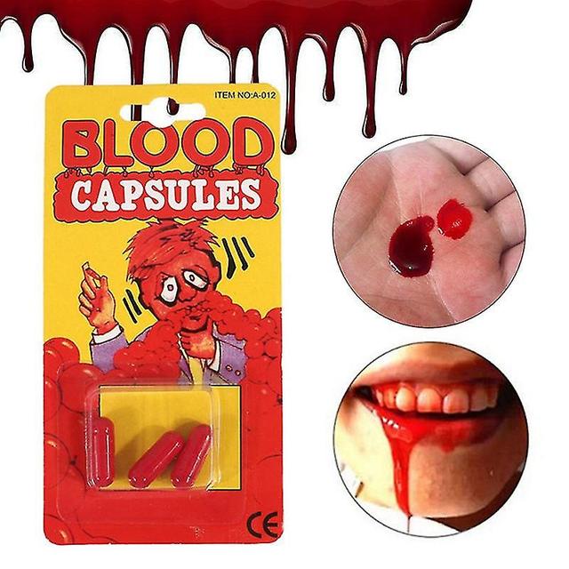 15pcs Halloween Fake Blood Pills Vampire Capsule Kunstmatig Eetbaar Bloed Plasma Props A02 on Productcaster.