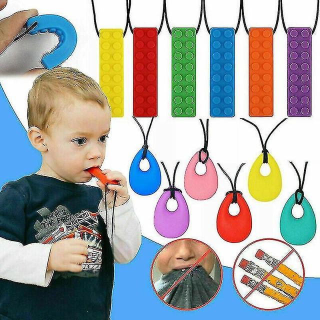 Autisme Chewy Ketting - Kids Baby Chewie Sensory Chew Asd Adhd Tear Drop Spd on Productcaster.