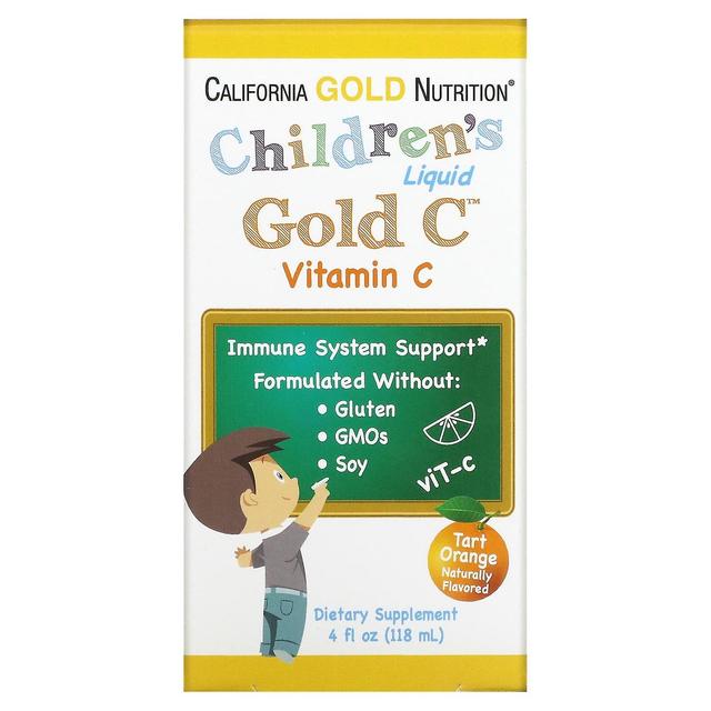 California Gold Nutrition, Children's Liquid Vitamin C, Orange Flavor, 4 fl oz (118 ml) on Productcaster.