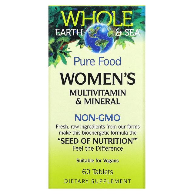 Natural Factors Naturlige faktorer, Hele Jorden & Havet, Multivitamin & Mineral til kvinder, 60 tabletter on Productcaster.