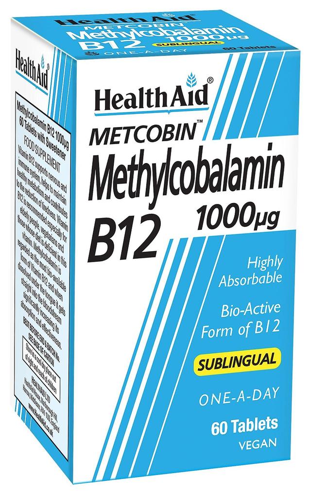 Health aid metcobin methylcobalamin b12 1000mcg 60's on Productcaster.