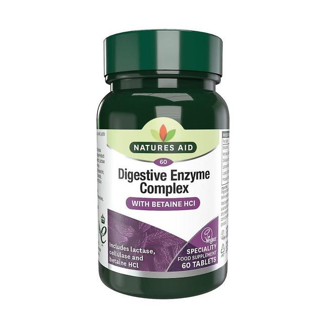 Natures Aid Digestive Enzyme Complex, 60 Tablets. Suitable for Vegetarians on Productcaster.