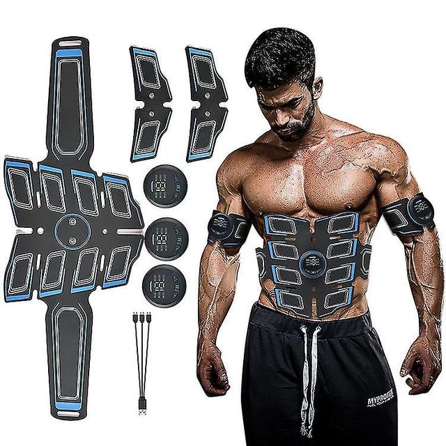 Abs Stimulator Muscle Exercise, Smart Fitness Ems Machine For Men-xjw Blue on Productcaster.