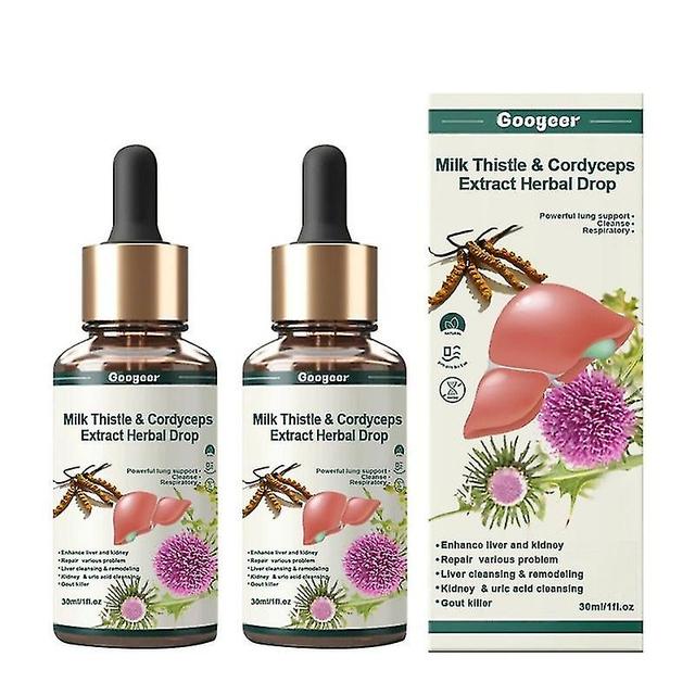 Mariadistel Cordyceps Drops Intense Liver Support, Detox & Repair 30ml 2pcs on Productcaster.