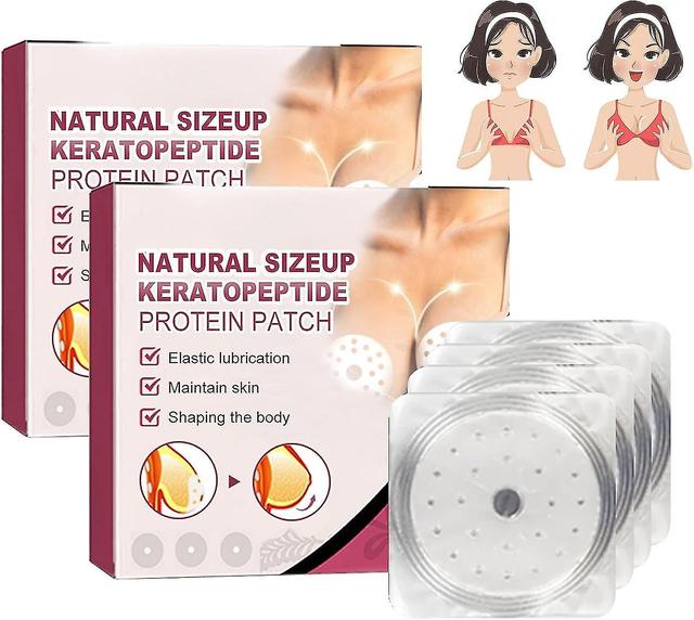 Tamanho natural até adesivo de proteína de queratopeptídeo, mamas alargadas e firmes, prevenir a flacidez da mama, adesivo de realce da mama 8pcs on Productcaster.