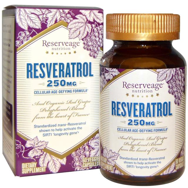 ReserveAge Nutrition, Resveratrol, 250 mg, 60 Veggie Capsules on Productcaster.