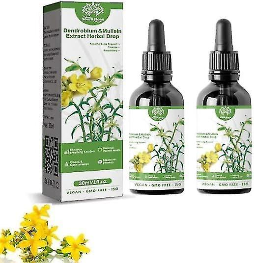 1pc Dendrobium e extrato de mullein - Suporte pulmonar poderoso, limpeza e sistema respiratório, Dendrobium e Mullein extrato Herbal Drops, Dendrob... on Productcaster.