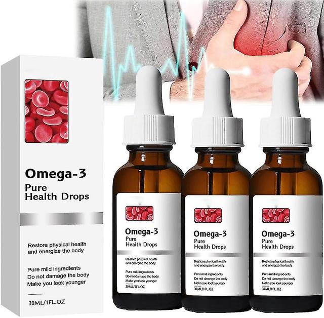 High-potency Omega-3 Fish Oil Supplement for Natural Vasclear - Drops 3 Pcs on Productcaster.