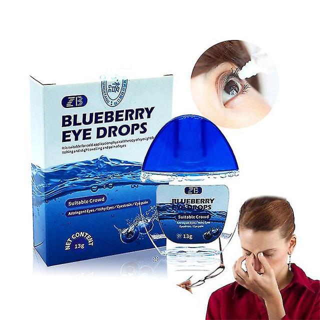 Blueberry Lutein Eye Drop Relieves Red Blood Dry Eyes Discomfort Removal Fatigue Health Care Dressing- on Productcaster.