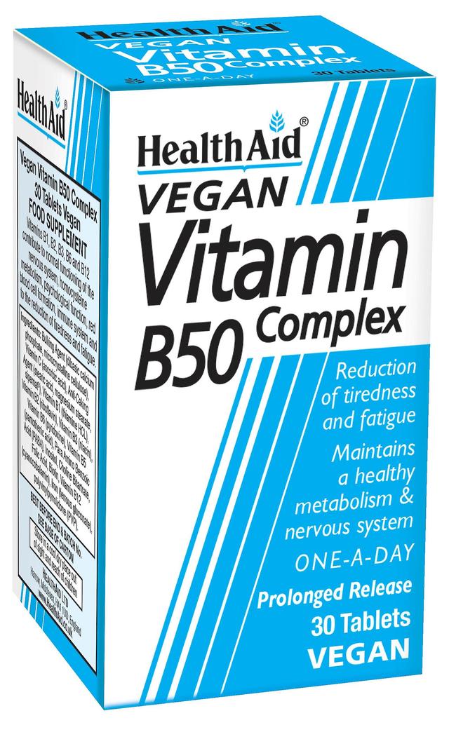 Health Aid Hälsohjälp vegan vitamin b50 komplex 30-talet on Productcaster.