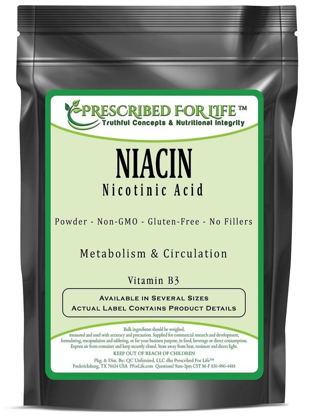 Prescribed For Life Niacin-vitamin B3-nikotin syra pulver 12 oz (340 g) on Productcaster.