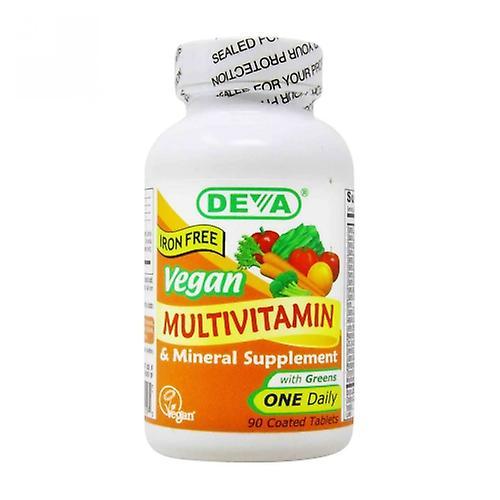 Deva Vegan Vitamins Vegan, Multivitaminico Senza Ferro, 90 Tab (Confezione da 4) on Productcaster.