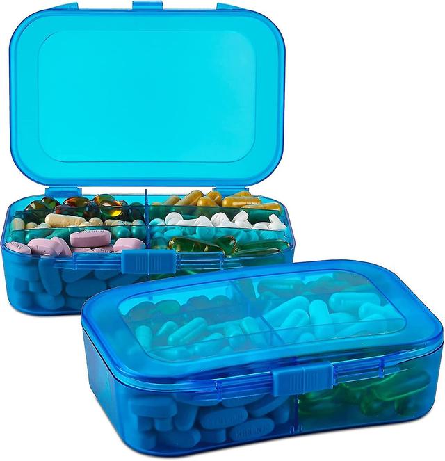 Caja de recordatorio portátil de 6 compartimentos para sus píldoras, medicamentos, suplementos, vitaminas y aceites de pescado, on Productcaster.