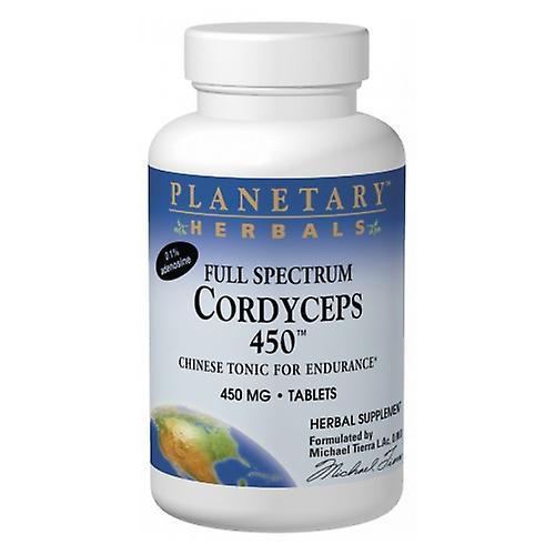 Planetary Herbals Planetariske Naturlægemidler Fuld spektrum Cordyceps 450, 120 Faner (Pack af 4) on Productcaster.