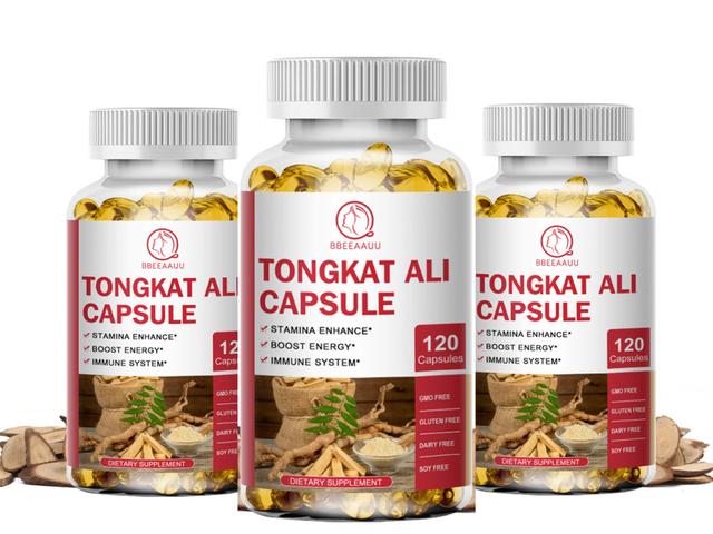 Eccpp Tongkat Ali Capsule For Men Health Boosts Energy Levels Supports Stamina Promote Muscle Growth Fertility Function 3bottle x120pcs on Productcaster.