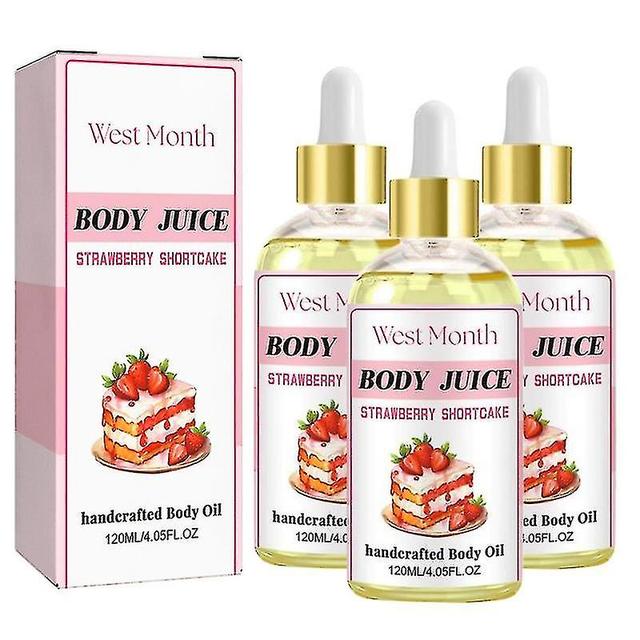 1/2/3pcs Wildplus Body Juice Oil Strawberry Shortcake, Handcrafted Body Oil For Women 1PCS on Productcaster.