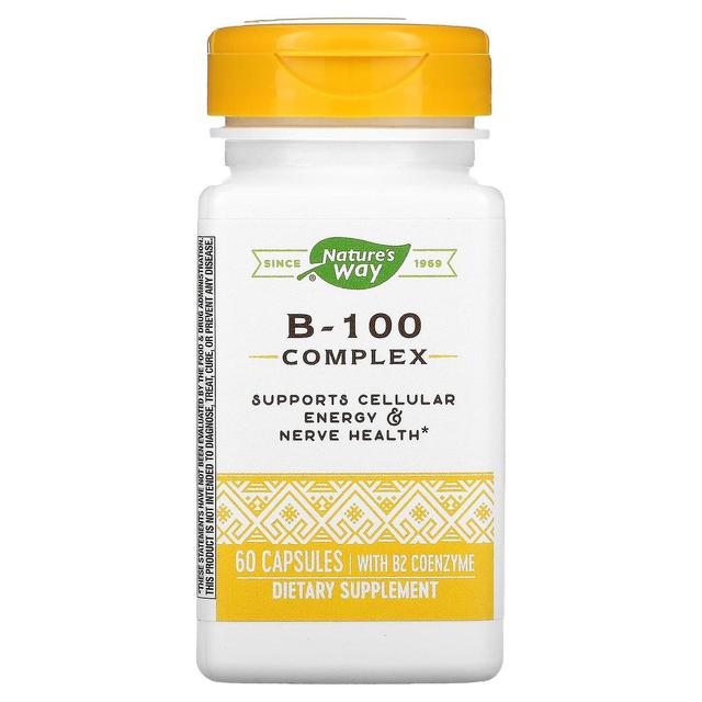 Nature's Way, B-100 Complex with B2 Coenzyme, 60 Capsules on Productcaster.