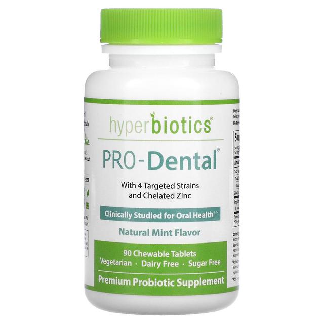 Hyperbiotics, PRO-Dental, Natural Mint , 90 Chewable Tablets on Productcaster.