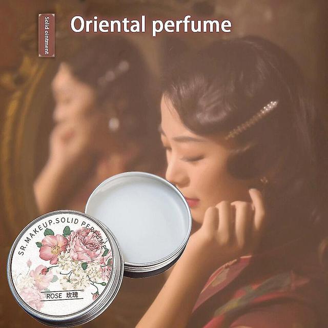 Btcv Mujeres chinas Perfume sólido Bálsamo sólido portátil Fragancias duraderas Perfumes sólidos femeninos frescos y elegantes Aroma corporal Regal... on Productcaster.