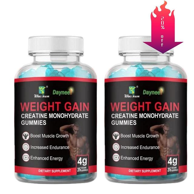 Creatine Monohydrate Gummies For Weight Gain | Dietary Supplement For Increasing Muscle Mass, Energy, Muscle Recovery And Endurance 1-pack 2PCS on Productcaster.