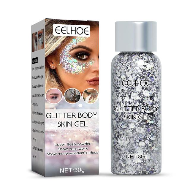 3 bouteilles x 30g Glitter Body Skin Gel Set Laser Flash Powder Single bottle on Productcaster.