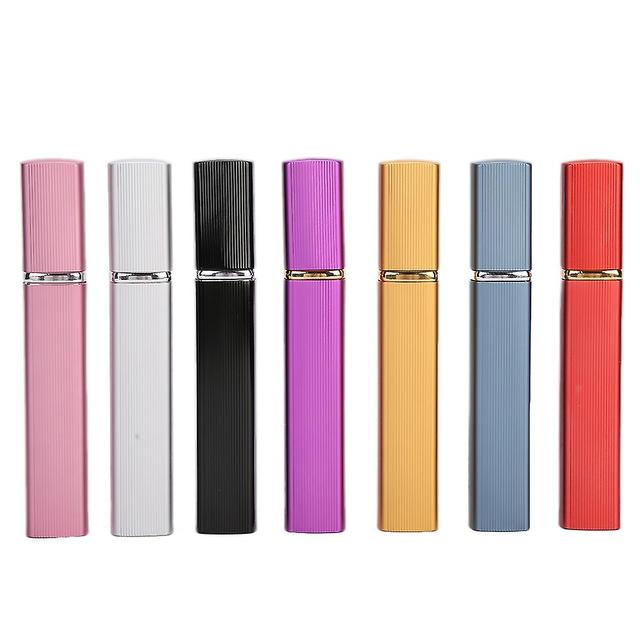 12ml 7pcs Refillable Spray Perfume Atomizers - Empty Aluminum Bottles for Liquid Dispensing on Productcaster.