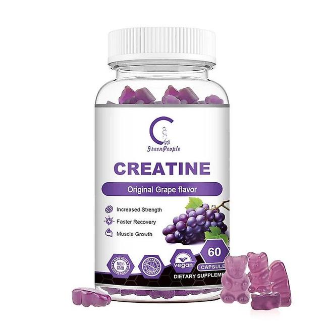 Hikig Grape Flavor 400MG Creatine Increase body mass and strength Gummies Athletic For Gym man and woman 60pcs on Productcaster.