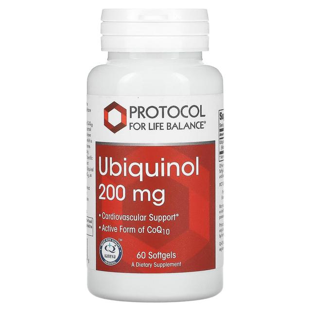 Protocol for Life Balance, Ubiquinol, 200 mg, 60 Softgels on Productcaster.