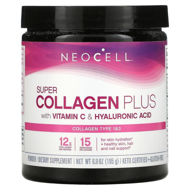 NeoCell, Super Collagen Plus med C-vitamin & hyaluronsyra, 6.9 oz (195 g) on Productcaster.