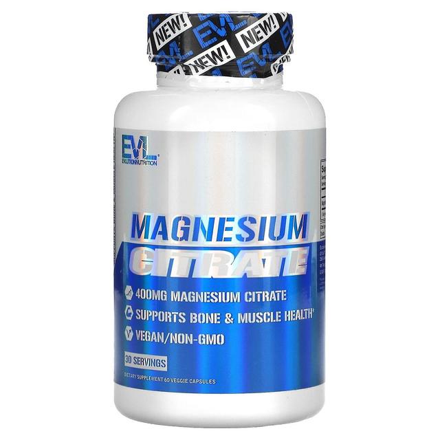 EVLution Nutrition, Magnesium Citrate, 60 Veggie Capsules on Productcaster.