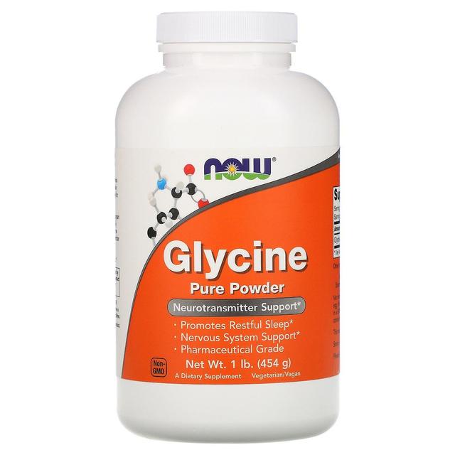 NOW Foods Nu fødevarer, glycin, rent pulver, 1 lb (454 g) on Productcaster.