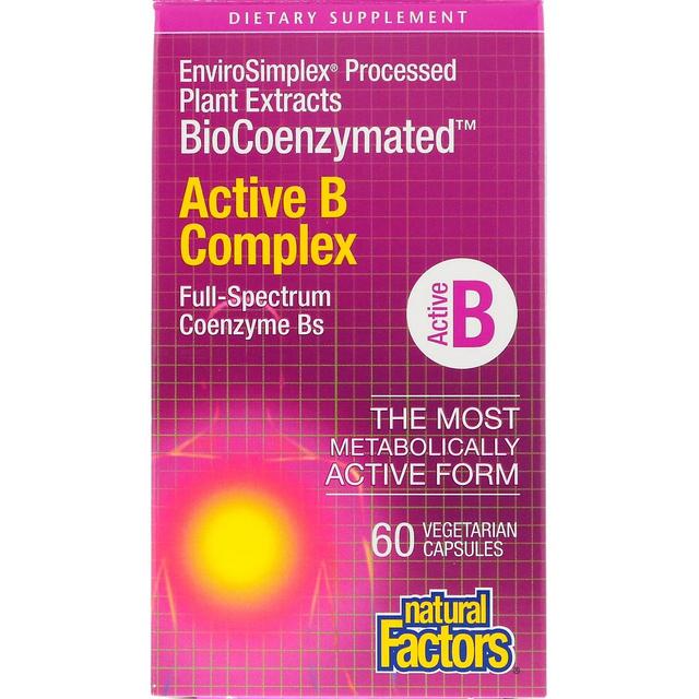 Natural Factors, BioCoenzymated, Active B Complex, 60 Vegetarian Capsules on Productcaster.