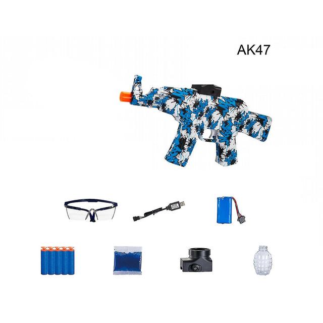 Sunset Electric Gel Blaster Gun Toy, Gel Blaster Gun, Gel Ball Toy With 5000 Water Bal Blue AK47 on Productcaster.