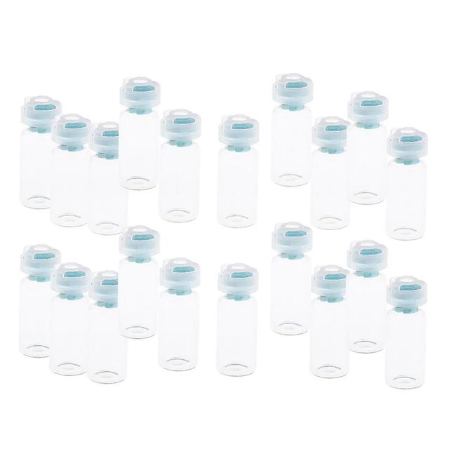 20pcs Vide Stérile En Verre Scellé Flacons De Sérum Flacons Bouteilles De Poudre Récipients 10ml Vert Bleu clair on Productcaster.