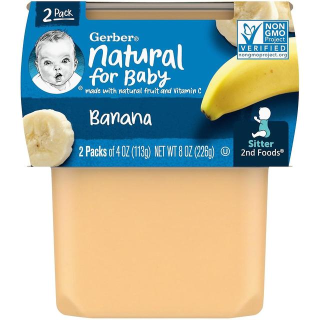 Gerber, naturligt för baby, 2: a livsmedel, banan, 2 pack, 4 oz (113 g) vardera on Productcaster.