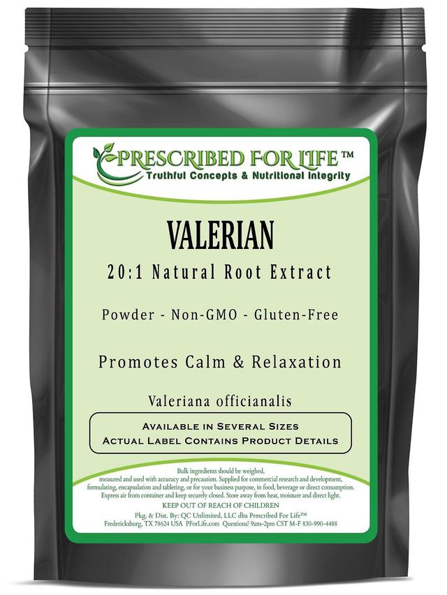 Prescribed For Life Valeriaan-20:1 natuurlijke wortel poeder extract (Valeriana officianalis) 4 oz (113 g) on Productcaster.