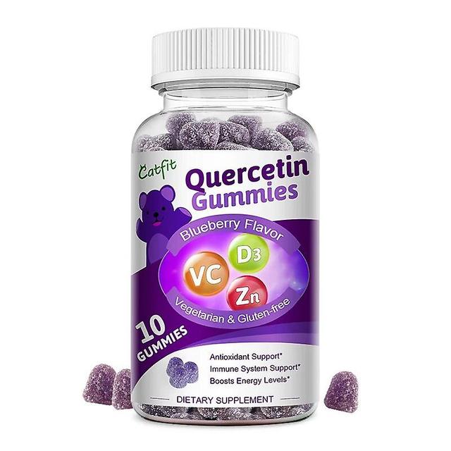 Catfit 5-in-1 Quercetin Gummies With Bromelain Vitamin C And Zinc &elderberry Antioxidant And Anti-tumor Antitussive Health Carehuamade Huamade 10pcs on Productcaster.