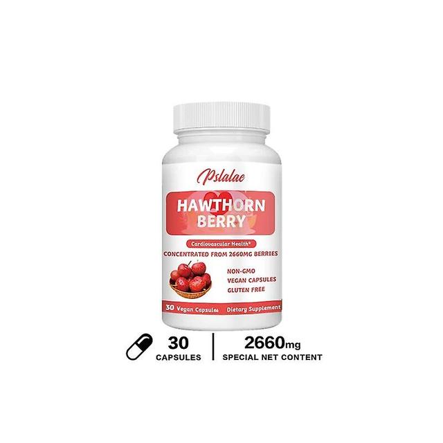 Eccpp Hawthorn Berry Capsules - Plant Polyphenol Supplement Hawthorn Extract Promotes Blood Circulation, Relieves Stress And Digestion 30 Capsules on Productcaster.