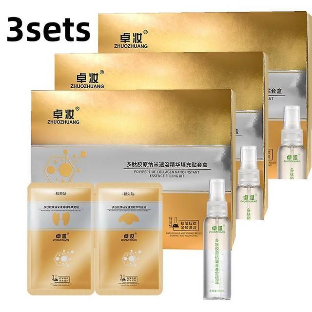 3sets Kit di essenza di collagene osseo di cervo peptidico, set di riempimento istantaneo giapponese nano essenza on Productcaster.