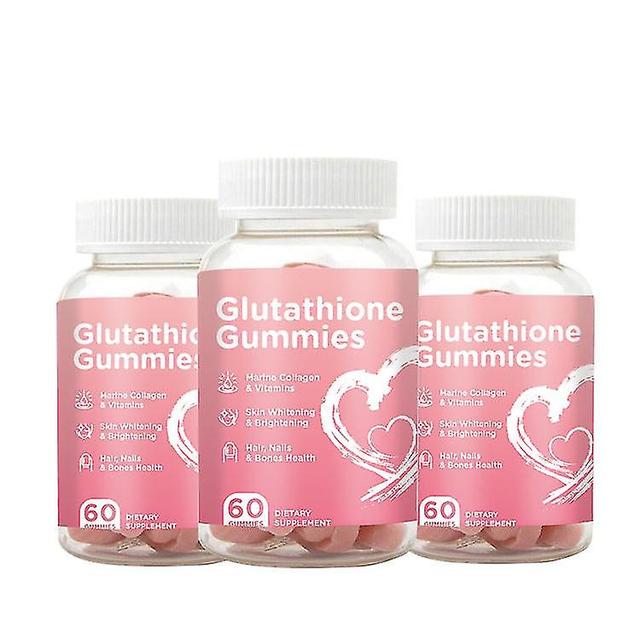 3 Pack Glutathion Capsules Collageen Antioxidant L-glutathion Gummies Skin Whitening on Productcaster.