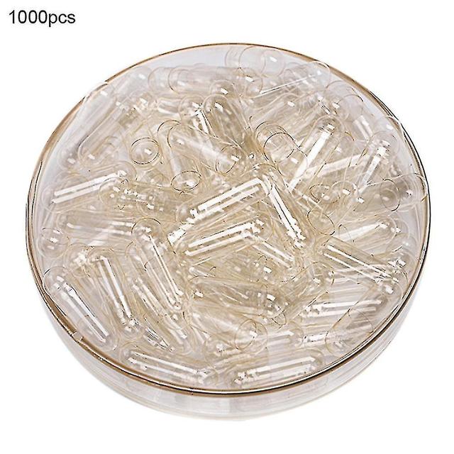 1000pcs Transparent Hollow Gelatin Capsules - Medical-grade, Separated For Easy Filling on Productcaster.