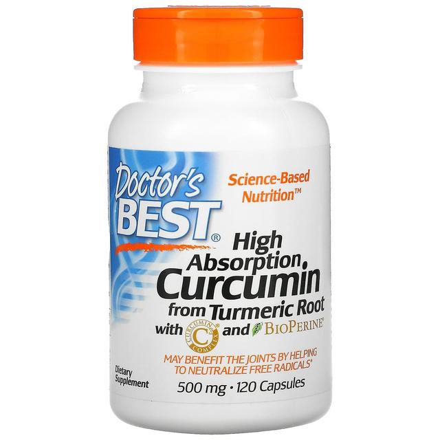 Doctor's Best, High Absorption Curcumin, 500 mg, 120 Capsules on Productcaster.