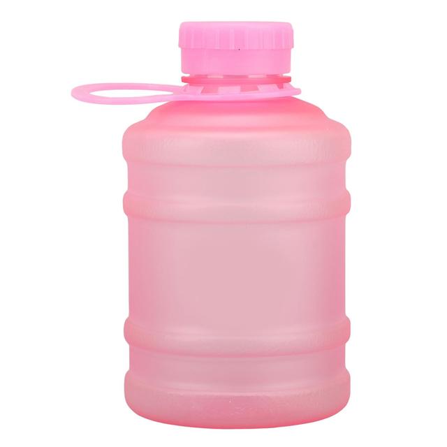 650ml Drinking Jug Portable Large Capacity Frosted Plastic Cute Sports Water Bottle with Carrying Handle Pink on Productcaster.