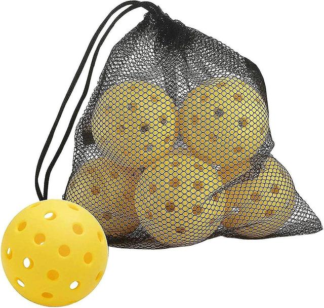 6x Pickleball Balls, Sports Pickle Balls, Standard Competition Ball Precision 74mm With Mesh Bag For on Productcaster.