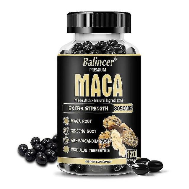 Refuerzo de energía masculina Tabletas de ginseng de raíz de maca Mejorar la resistencia masculina Mejorar el suplemento de mejora de la erección-y... on Productcaster.