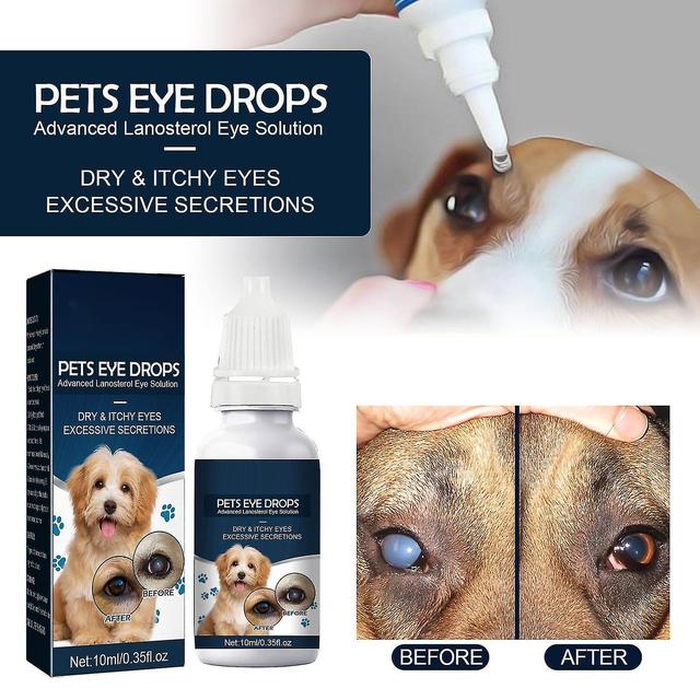 Ssmq Cataract Drops For Pets, Therapeutic Eye Lubricating Drop For Dog & Cats, Improve Vision Clarity, Health & Dryness, Pink Relief In Animals 3pcs on Productcaster.