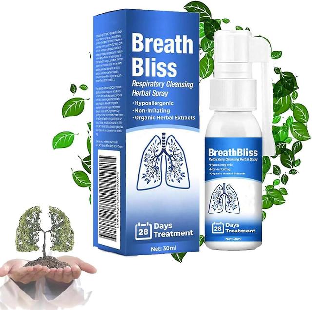 Breathbliss Respiratory Cleansing Herbal Spray, Kraftfullt lungstöd & rengöring & andningsskydd, naturlig örtspray för lung- och andningsstöd 1 Pcs on Productcaster.